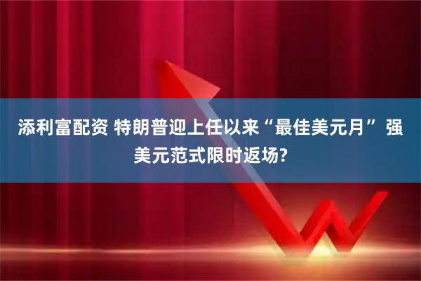 添利富配资 特朗普迎上任以来“最佳美元月” 强美元范式限时返场?