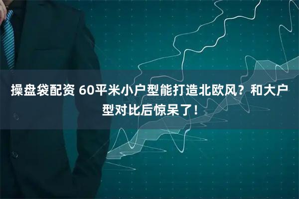 操盘袋配资 60平米小户型能打造北欧风？和大户型对比后惊呆了！